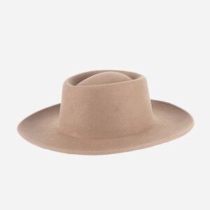 Gigi Pip Wool Felt Ginger Hat in Taupe